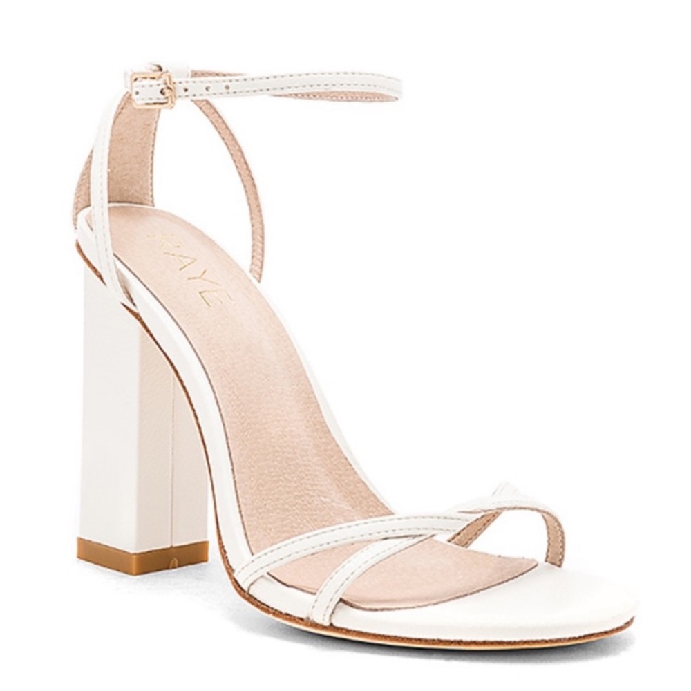 COPY - Raye the label white square heel sandals 6.5